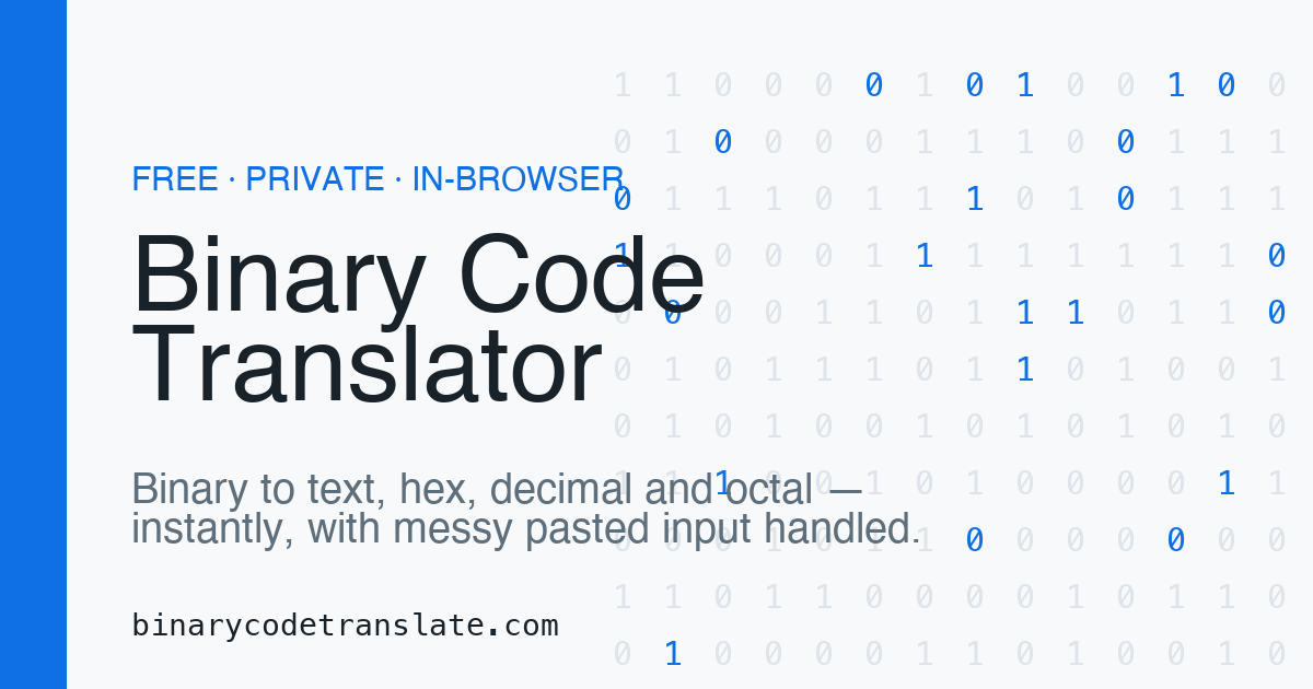 Binary Code Translator